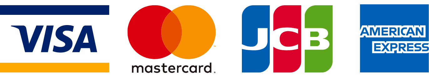 VISA mastercard JCB AMERICAN EXPRESS